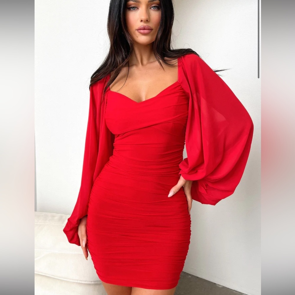 THATSSOFETCH RED BODYCON DRESS